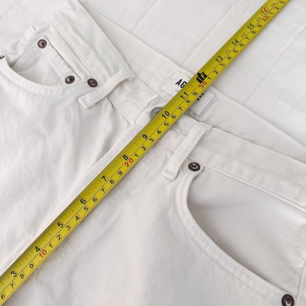 Agolde Parker Shorts 25 Cut Off Cuffed Hem Frayed Button Fly Off White Ivory - Picture 5 of 9